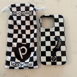 IPhone 14 Pro Checkered Loopy Case Lefty